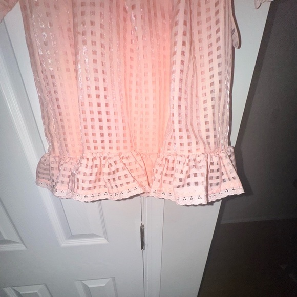NWT Wonder Nation Girls 3T OrangeSequin Gingham Spring Dress Short Sleeve Ruffle - Picture 5 of 13